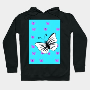 CUTE WHITE BUTTERFLY PAINTING Hoodie